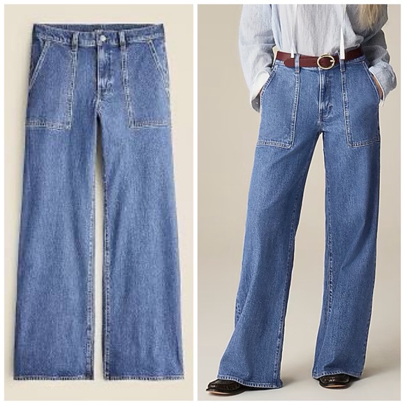 J. Crew Denim - J. Crew • NWT • Camp-Pocket Wide-leg Jean in Elaine Wash